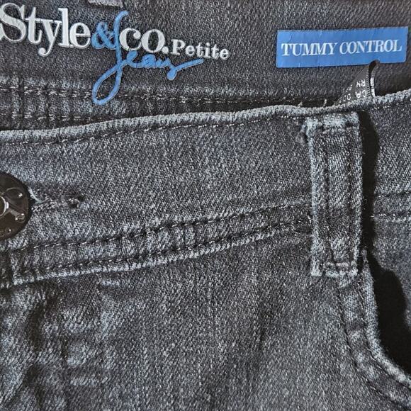 Style & Co black Tummy Control Skinny Jeans Size 14p - Picture 3 of 4